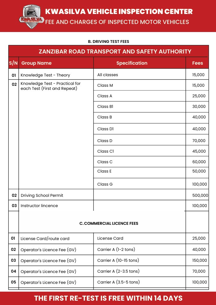 Inspection Prices 4 - English